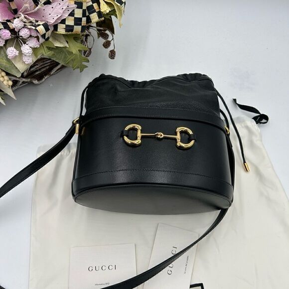 Women’s Gucci horse bit 1955 bucket/Crossbody leather bag made in Italy - Picture 11 of 11